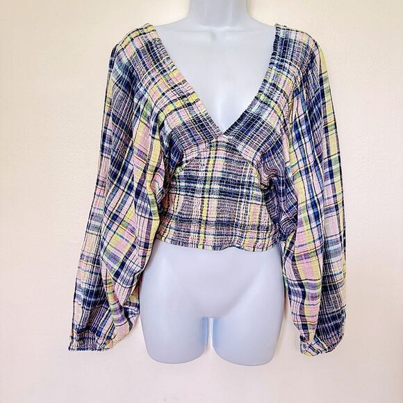 Free People Marlena Plaid NWOT Size S - Picture 14 of 16